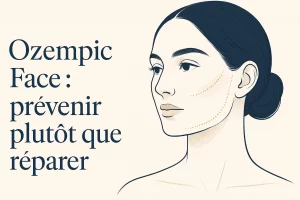 Ozempic Face : prévention du visage creusé après perte de poids — préservation des volumes et du collagène, Dr Stroumza-Escoffier, Paris